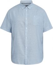 Chemisette Lin Manches Courtes Bleue All Size du 3XL au 8XL