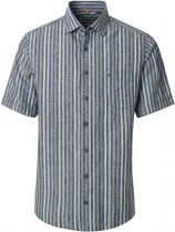 Chemisette Lin Manches Courtes Bleue Redmond du 2XL au 6XL