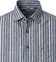 Chemisette Lin Manches Courtes Bleue Redmond du 2XL au 6XL