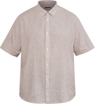 Chemisette Lin Manches Courtes Bordeaux All Size du 3XL au 8XL