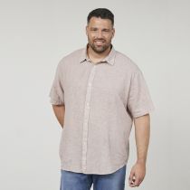 Chemisette Lin Manches Courtes Bordeaux All Size du 3XL au 8XL