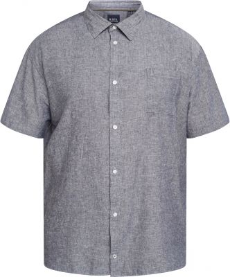 Chemisette Lin Manches Courtes Indigo All Size du 3XL au 8XL