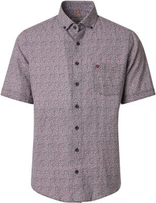 Chemisette Lin Manches Courtes Rouge Redmond du 2XL au 6XL