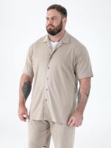 Chemisette Manches Courtes Beige Du 3XL au 6XL