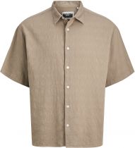 Chemisette Manches Courtes Beige Jack&Jones du 3XL au 8XL