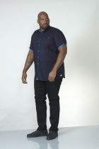 Chemisette Manches Courtes Bleu Marine Duke Du 3XL au 8XL