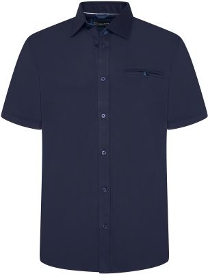 Chemisette Manches Courtes Bleu Marine Kam du 2XL au 8XL
