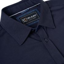 Chemisette Manches Courtes Bleu Marine Kam du 2XL au 8XL
