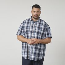 Chemisette Manches Courtes Bleue All Size du 3XL au 8XL