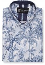 Chemisette Manches Courtes Bleue Kam du 2XL au 8XL