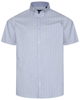 Chemisette Manches Courtes Bleue Kam du 2XL au 8XL