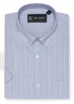 Chemisette Manches Courtes Bleue Kam du 2XL au 8XL