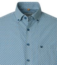 Chemisette Manches Courtes Bleue Redmond du 2XL au 6XL