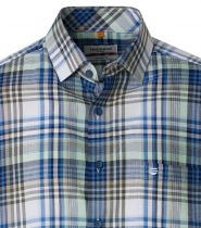 Chemisette Manches Courtes Bleue Redmond du 2XL au 6XL