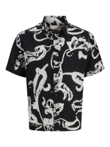 Chemisette Manches Courtes Noir Jack&Jones du 3XL au 8XL