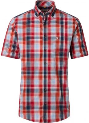 Chemisette Manches Courtes Rouge Redmond du 2XL au 6XL