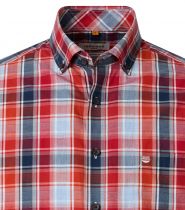 Chemisette Manches Courtes Rouge Redmond du 2XL au 6XL