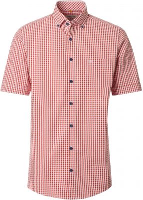 Chemisette Manches Courtes Rouge Redmond du 2XL au 6XL