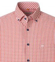 Chemisette Manches Courtes Rouge Redmond du 2XL au 6XL