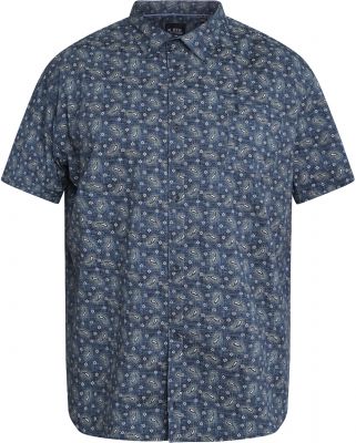 Chemisette Manches Courtes Stretch Bleu Marine All Size du 3XL au 8XL