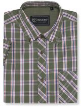 Chemisette Manches Courtes Verte Kam du 2XL au 8XL