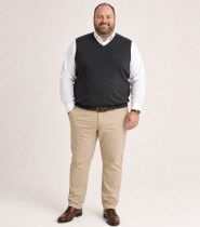 D&eacute;bardeur Col V Anthracite Casa Moda du 2XL au 6XL