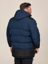 Doudoune &agrave; Capuche Bleu Marine et Noir Duke Du 3XL au 8XL