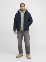 Doudoune &agrave; Capuche Bleu Marine Jack&Jones du 3XL au 8XL
