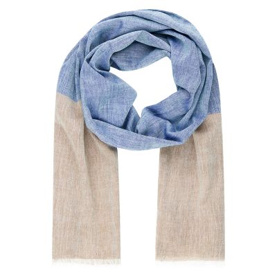 �charpe homme LINDENMANN Bleu et Beige