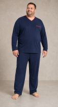Ensemble Haut & Bas Pyjama Bleu Marine Adamo du 2XL au 10XL