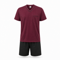 Ensemble Pyjama Short Bordeaux GUSTAV Adamo du 2XL au 10XL