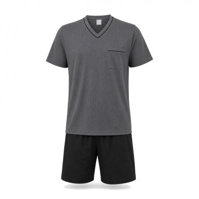 Ensemble Pyjama Short Gris Fonc� GUSTAV Adamo du 2XL au 10XL