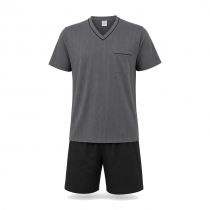 Ensemble Pyjama Short Gris Fonc� GUSTAV Adamo du 2XL au 10XL