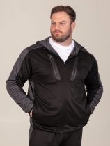 Gilet &agrave; Capuche de Jogging Noir Duke Du 3XL au 8XL