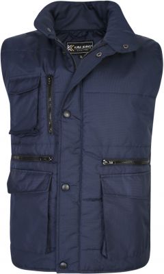 Gilet Matelass� Manches Courtes Bleu Marine Kam du 2XL au 8XL