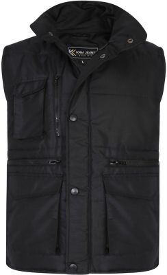 Gilet Matelass� Manches Courtes Noir Kam du 2XL au 8XL
