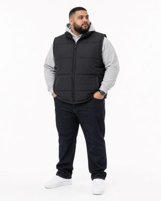 Gilet Matelass� Sans Manches Noire Kam du 2XL au 8XL