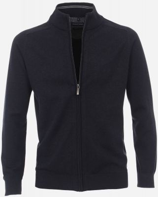 Gilet Ouverture Zip Bleu Marine Casa Moda