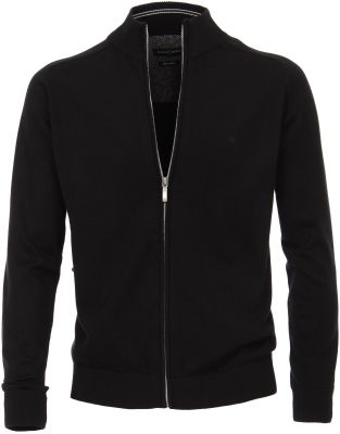 Gilet Ouverture Zip Noir Casa Moda