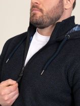 Gilet Polaire &agrave; Capuche Bleu Marine Duke Du 3XL au 8XL
