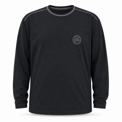 Haut de Pyjama Col Rond Coton Noir All Size du 2XL au 8XL