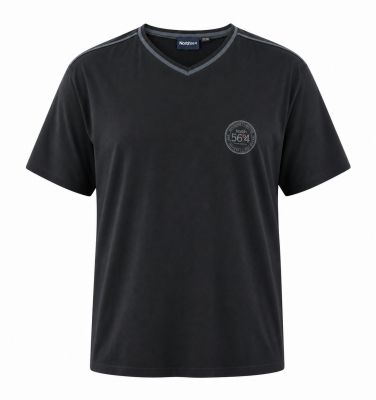 Haut de Pyjama Col V 100% Coton Noir All Size du 2XL au 8XL