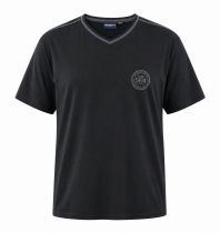 Haut de Pyjama Col V 100% Coton Noir All Size du 2XL au 8XL