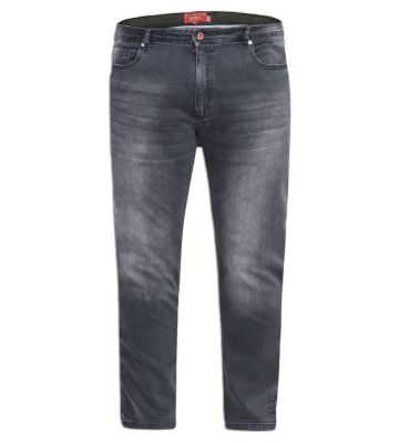 Jean Stretch Grande Taille Gris Stonewash du 42US au 60US Duke