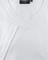 Lot de deux T-Shirt Blanc Manches Courtes Col V Kitaro