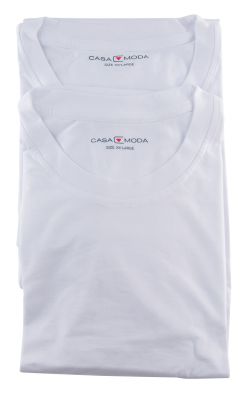 Pack 2 T-Shirts Col Rond Blanc Casa Moda