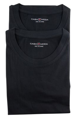Pack 2 T-Shirts Col Rond Noir Casa Moda