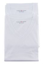 Pack 2 T-Shirts Col V Blanc Casa Moda