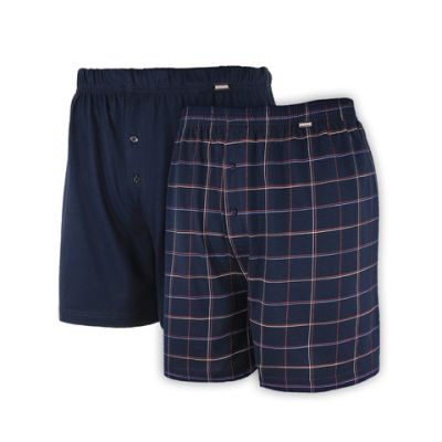 Pack de 2 Cale�ons Grande Taille Bleu Marine Daniel Adamo