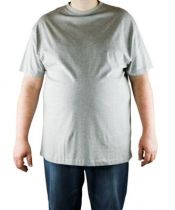 Pack de 2 T-Shirt Gris Manches Courtes Col Rond Cotton All Size